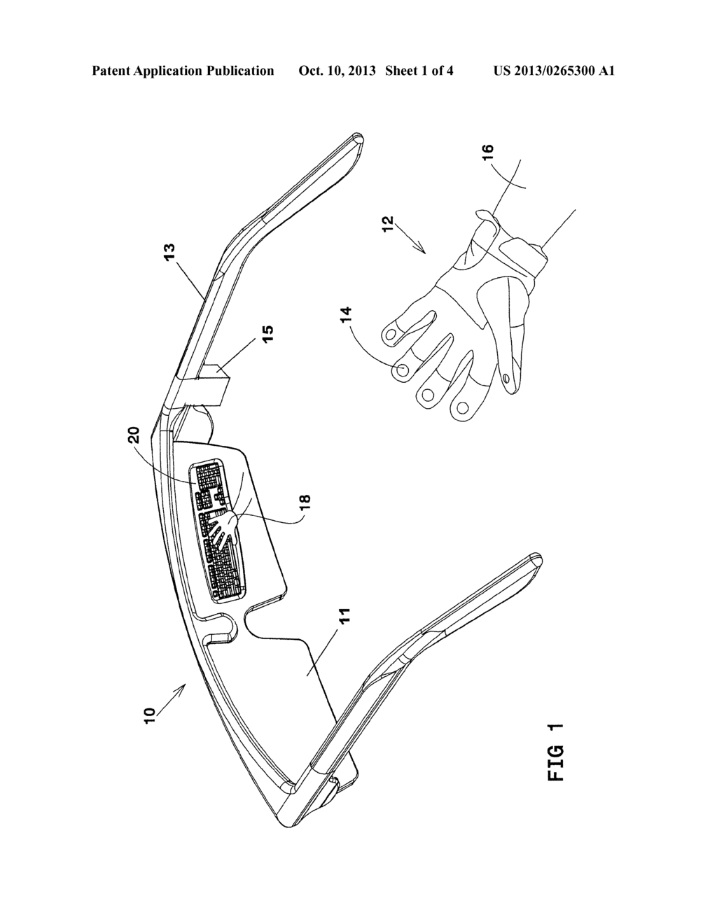 COMPUTER DEVICE IN FORM OF WEARABLE GLASSES AND USER INTERFACE THEREOF - diagram, schematic, and image 02