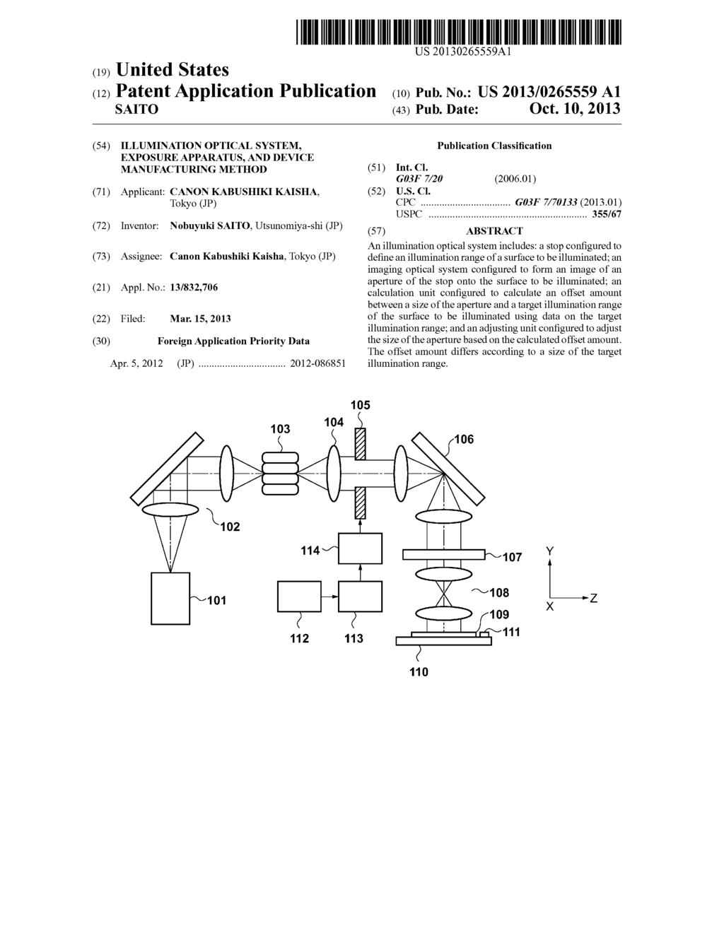 ILLUMINATION OPTICAL SYSTEM, EXPOSURE APPARATUS, AND DEVICE MANUFACTURING     METHOD - diagram, schematic, and image 01