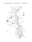 USB MEMORY STICK WITH A HINGED SAFETY HOOK diagram and image