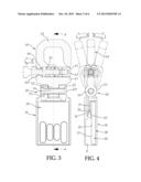 USB MEMORY STICK WITH A HINGED SAFETY HOOK diagram and image