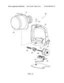 MOTOR VEHICLE HEADLIGHT POSITIONING DEVICE diagram and image