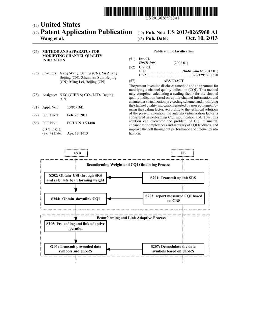 METHOD AND APPARATUS FOR MODIFYING CHANNEL QUALITY INDICATION - diagram, schematic, and image 01