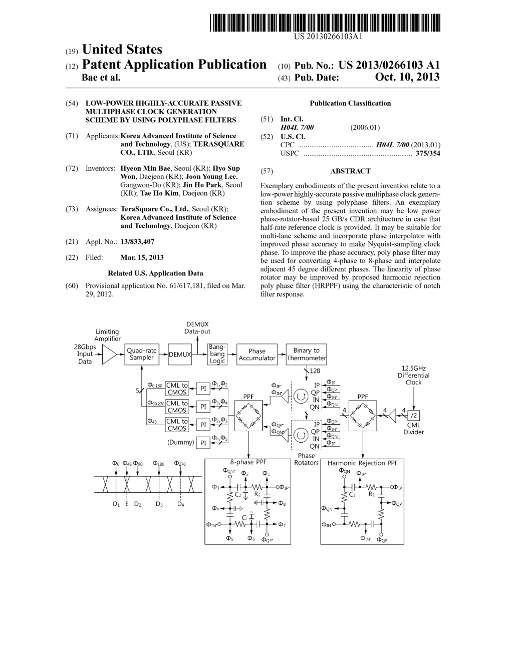 LOW-POWER HIGHLY-ACCURATE PASSIVE MULTIPHASE CLOCK GENERATION SCHEME BY     USING POLYPHASE FILTERS - diagram, schematic, and image 01