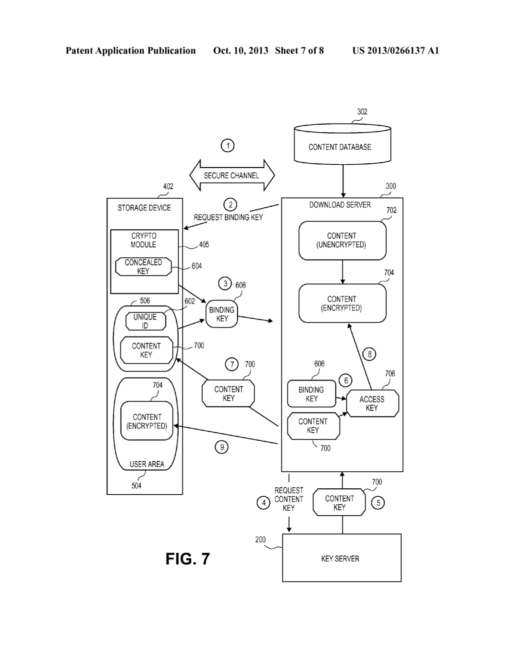 Digital rights managment system, devices, and methods for binding content     to an intelligent storage device - diagram, schematic, and image 08