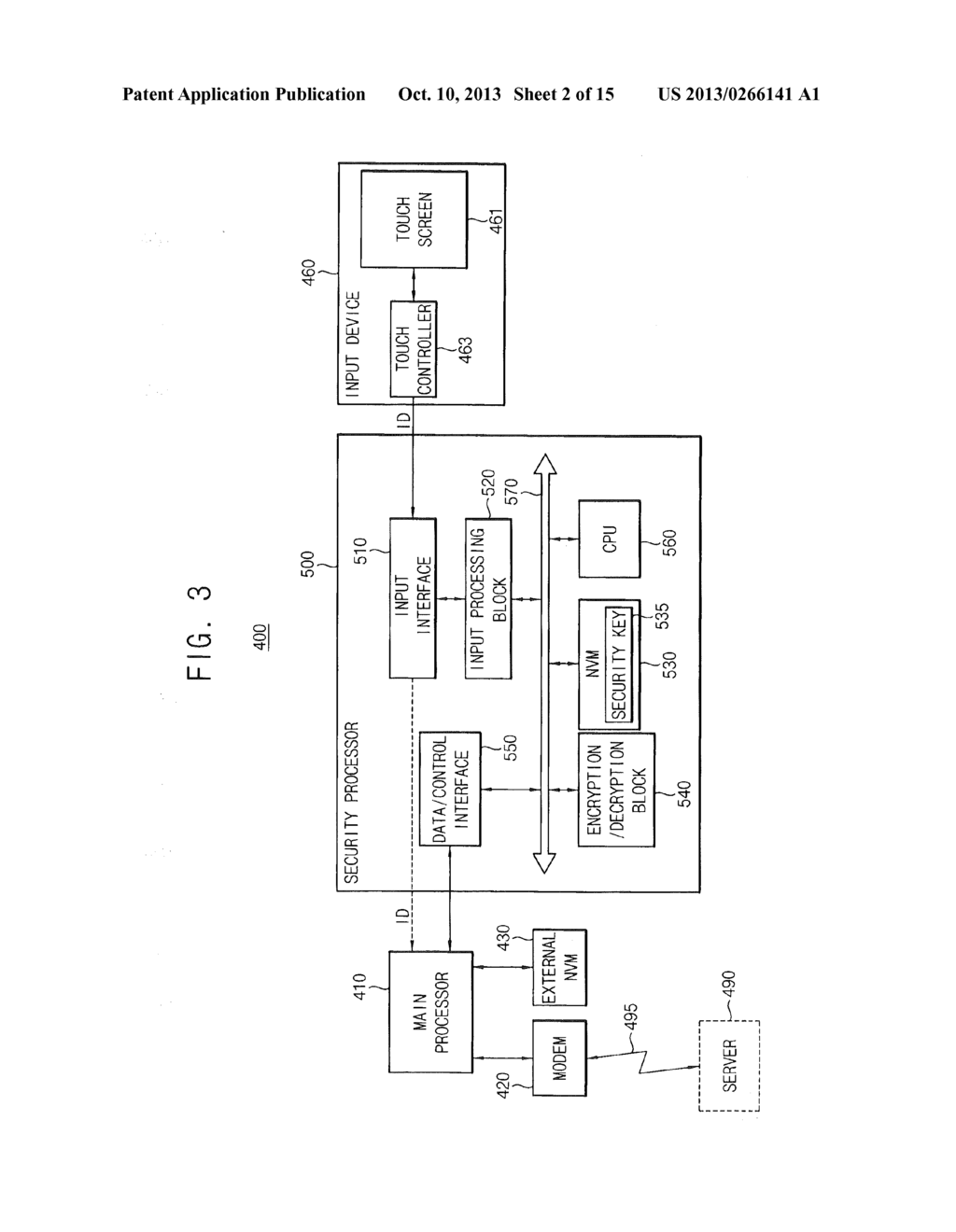 MOBILE DEVICE, METHOD OF PROCESSING AN INPUT IN A MOBILE DEVICE AND     ELECTRONIC PAYMENT METHOD USING A MOBILE DEVICE - diagram, schematic, and image 03