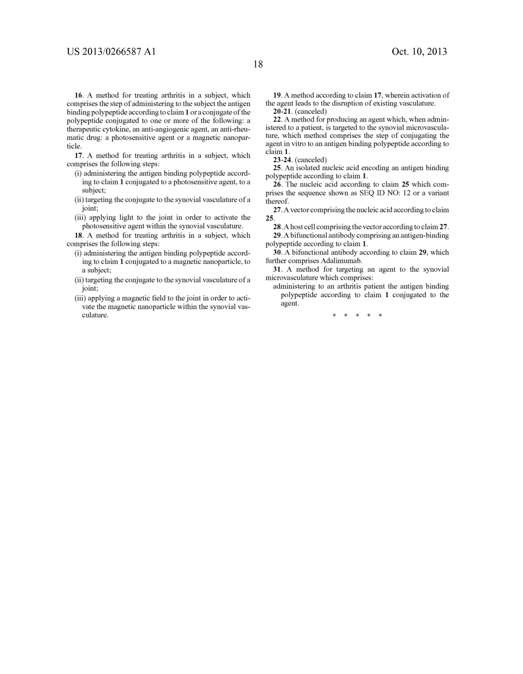 ANTIBODY SPECIFICALLY BINDING SYNOVIAL MICROVASCULATURE OF ARTHRITIS     PATIENTS - diagram, schematic, and image 29