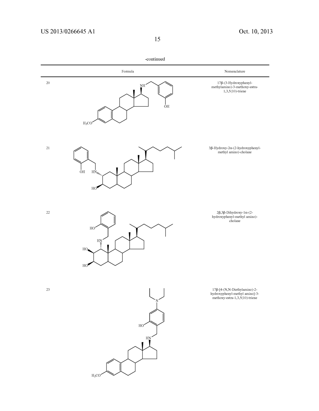 DERIVATIVES OF STEROID BENZYLAMINES, HAVING AN ANTIPARASITIC     ANTIBACTERIAL, ANTIMYCOTIC AND/OR ANTIVIRAL ACTION - diagram, schematic, and image 20