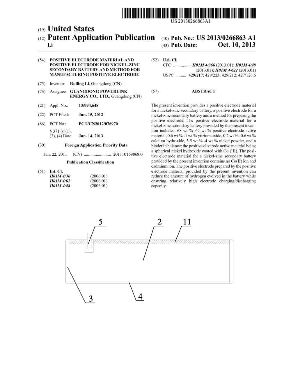 POSITIVE ELECTRODE MATERIAL AND POSITIVE ELECTRODE FOR NICKEL-ZINC     SECONDARY BATTERY AND METHOD FOR MANUFACTURING POSITIVE ELECTRODE - diagram, schematic, and image 01