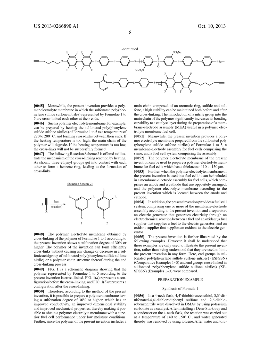 SULFONATED POLY(PHENYLENE SULFIDE SULFONE NITRILE) AND MEMBRANE FOR FUEL     CELL THEREOF - diagram, schematic, and image 18