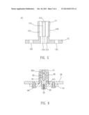 POWER PLUG HAVING A TERMINAL WITH SOLDERING ARMS CLAMPING A SOLDERING TAIL     OF ANOTHER TERMINAL diagram and image