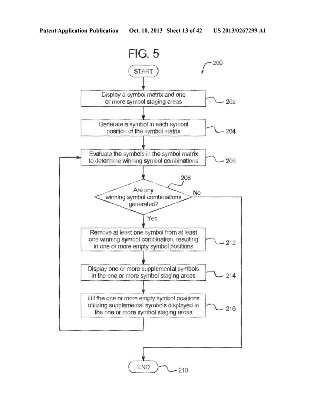 GAMING SYSTEM, GAMING DEVICE, AND GAMING METHOD FOR SHIFTING SYMBOLS FROM     A STAGING AREA TO A SYMBOL MATRIX - diagram, schematic, and image 14