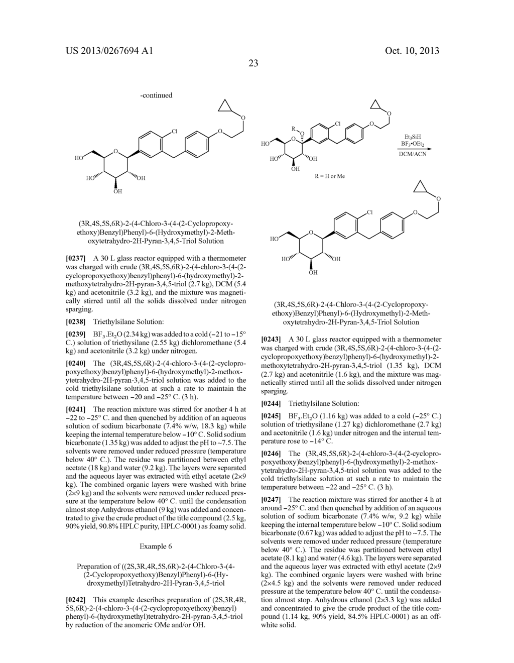 PROCESS FOR THE PREPARATION OF BENZYLBENZENE SGLT2 INHIBITORS - diagram, schematic, and image 32