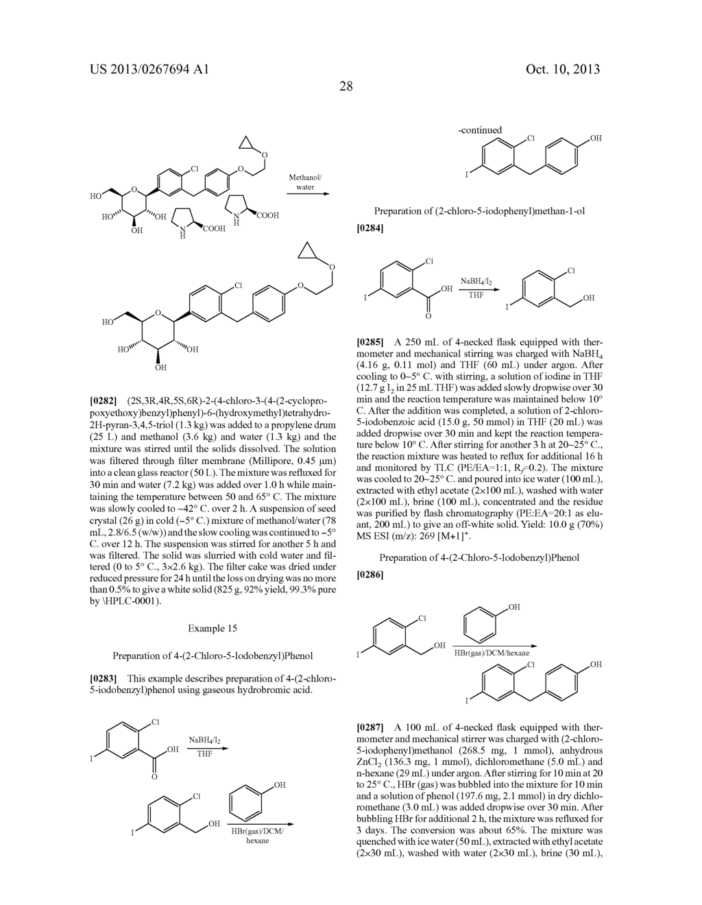 PROCESS FOR THE PREPARATION OF BENZYLBENZENE SGLT2 INHIBITORS - diagram, schematic, and image 37