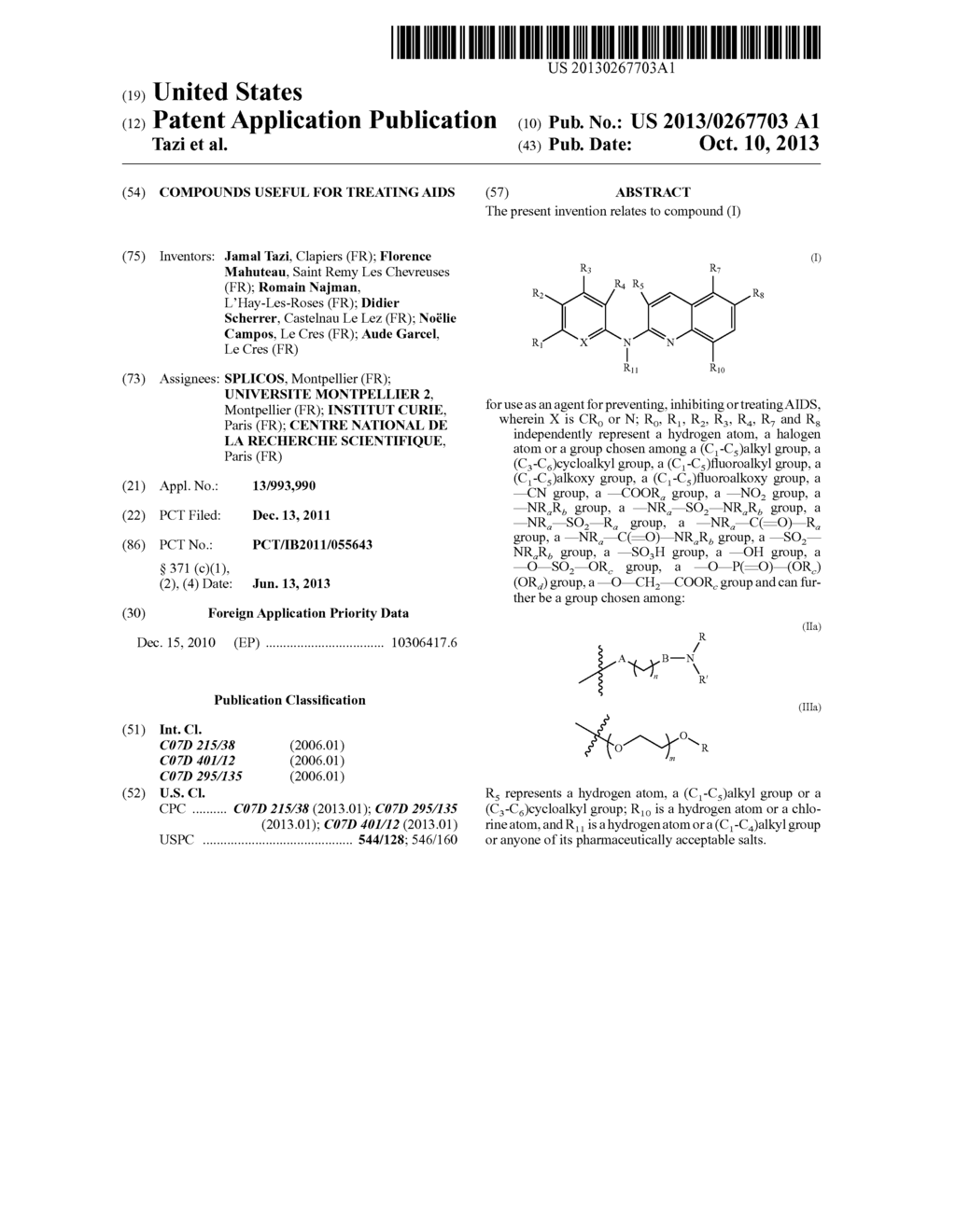 COMPOUNDS USEFUL FOR TREATING AIDS - diagram, schematic, and image 01