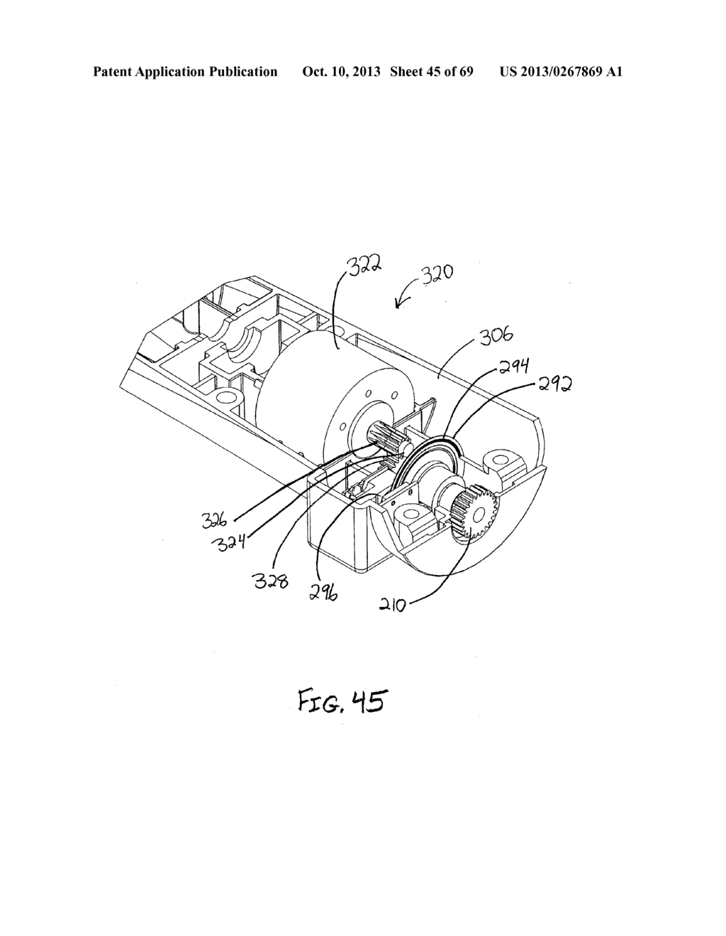 BIOPSY DEVICE WITH MOTORIZED NEEDLE COCKING - diagram, schematic, and image 46