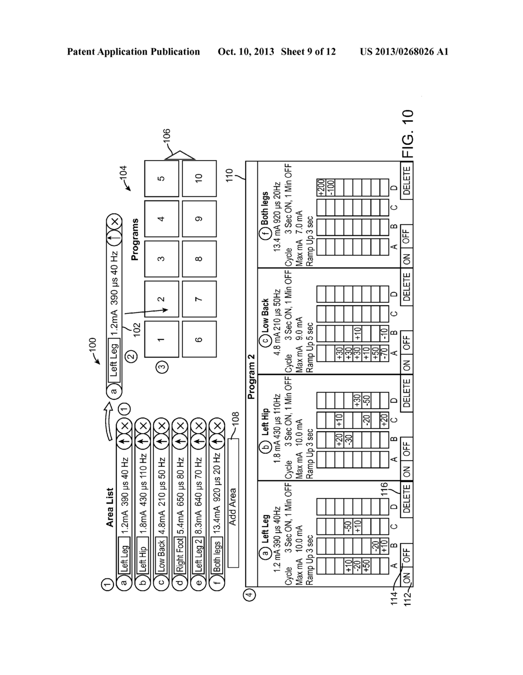 NEUROSTIMULATION SYSTEM AND METHOD FOR CONSTRUCTING STIMULATION PROGRAMS - diagram, schematic, and image 10