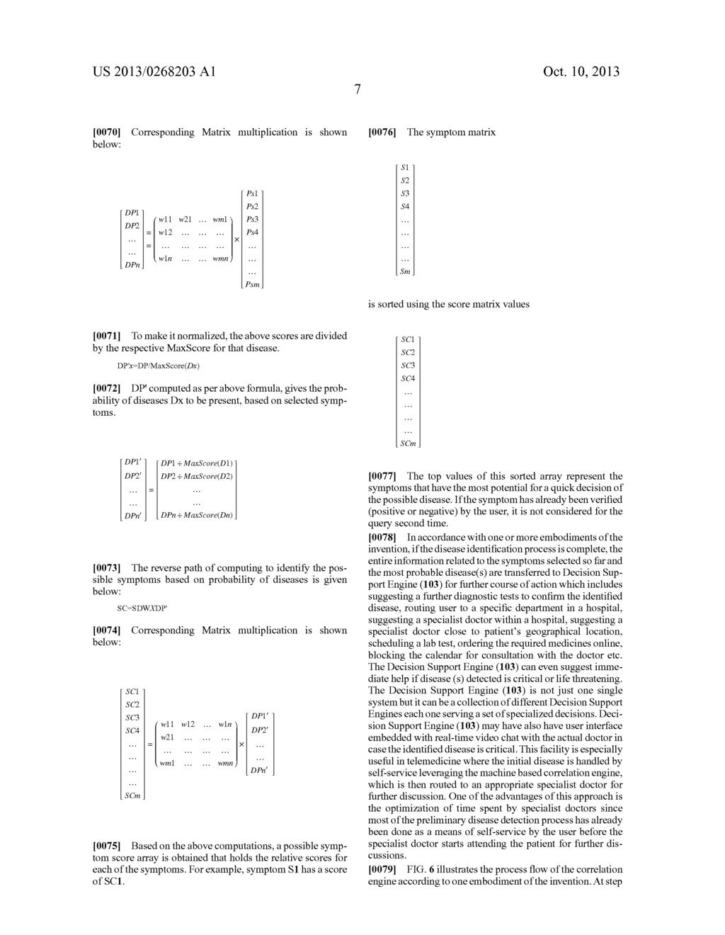 System and method for disease diagnosis through iterative discovery of     symptoms using matrix based correlation engine - diagram, schematic, and image 14