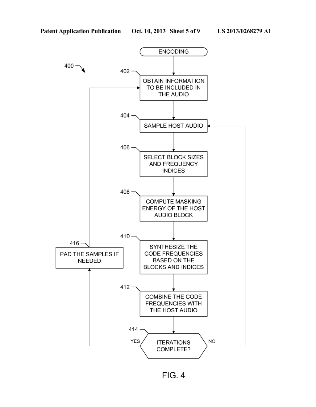 METHODS AND APPARATUS FOR PERFORMING VARIABLE BLOCK LENGTH WATERMARKING OF     MEDIA - diagram, schematic, and image 06