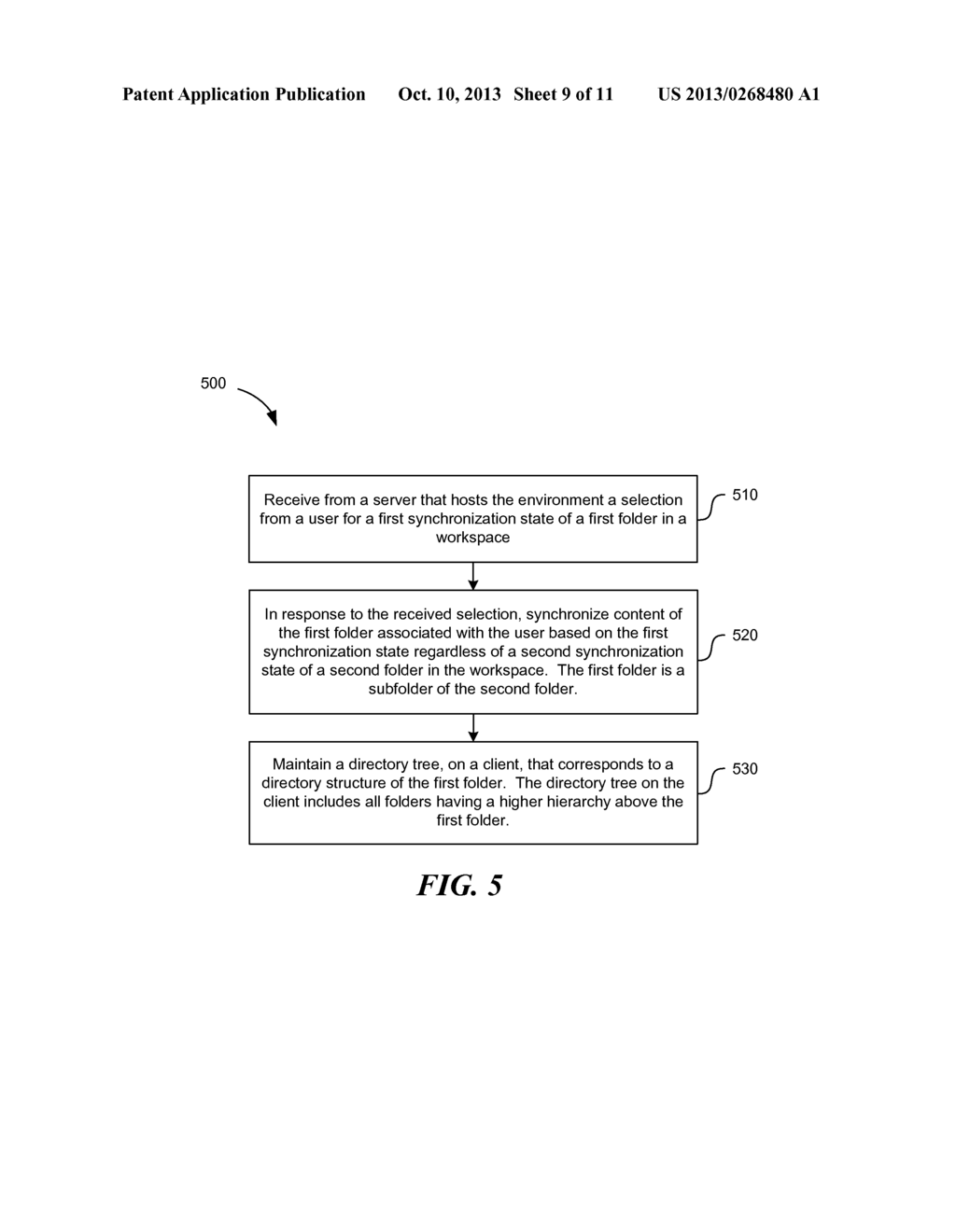 METHOD AND APPARATUS FOR SELECTIVE SUBFOLDER SYNCHRONIZATION IN A     CLOUD-BASED ENVIRONMENT - diagram, schematic, and image 10