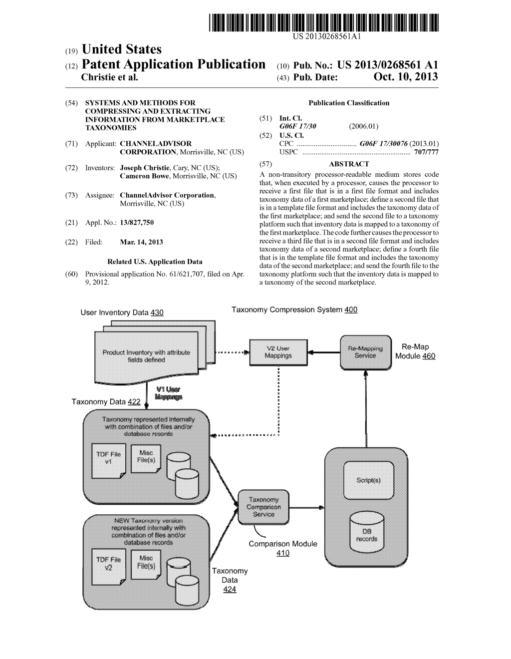 SYSTEMS AND METHODS FOR COMPRESSING AND EXTRACTING INFORMATION FROM     MARKETPLACE TAXONOMIES - diagram, schematic, and image 01