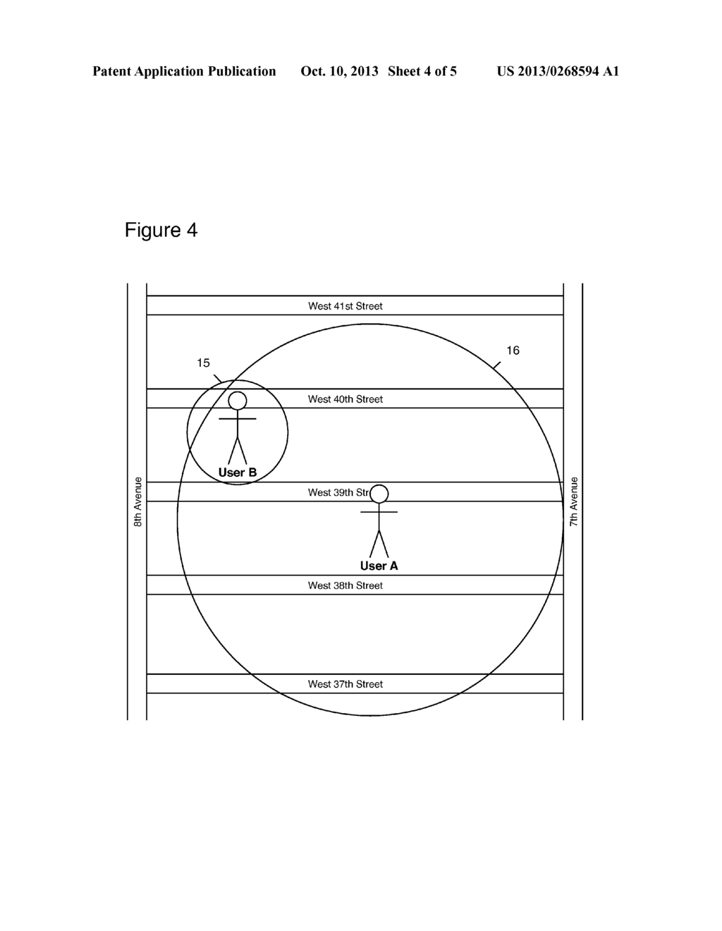 SYSTEM AND METHOD FOR PROVIDING LOCATION AND TIME FRAME RELATED SOCIAL     NETWORK SERVICES - diagram, schematic, and image 05