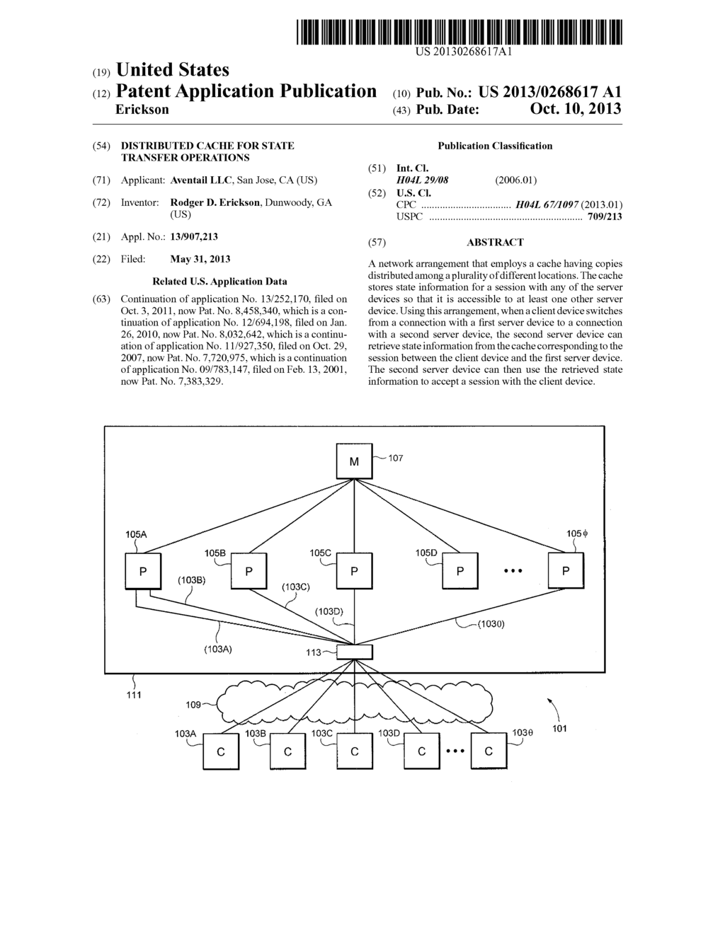 DISTRIBUTED CACHE FOR STATE TRANSFER OPERATIONS - diagram, schematic, and image 01