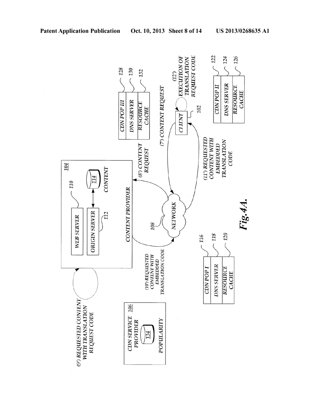 DYNAMICALLY TRANSLATING RESOURCE IDENTIFIERS FOR REQUEST ROUTING USING     POPULARITY INFORMATION - diagram, schematic, and image 09