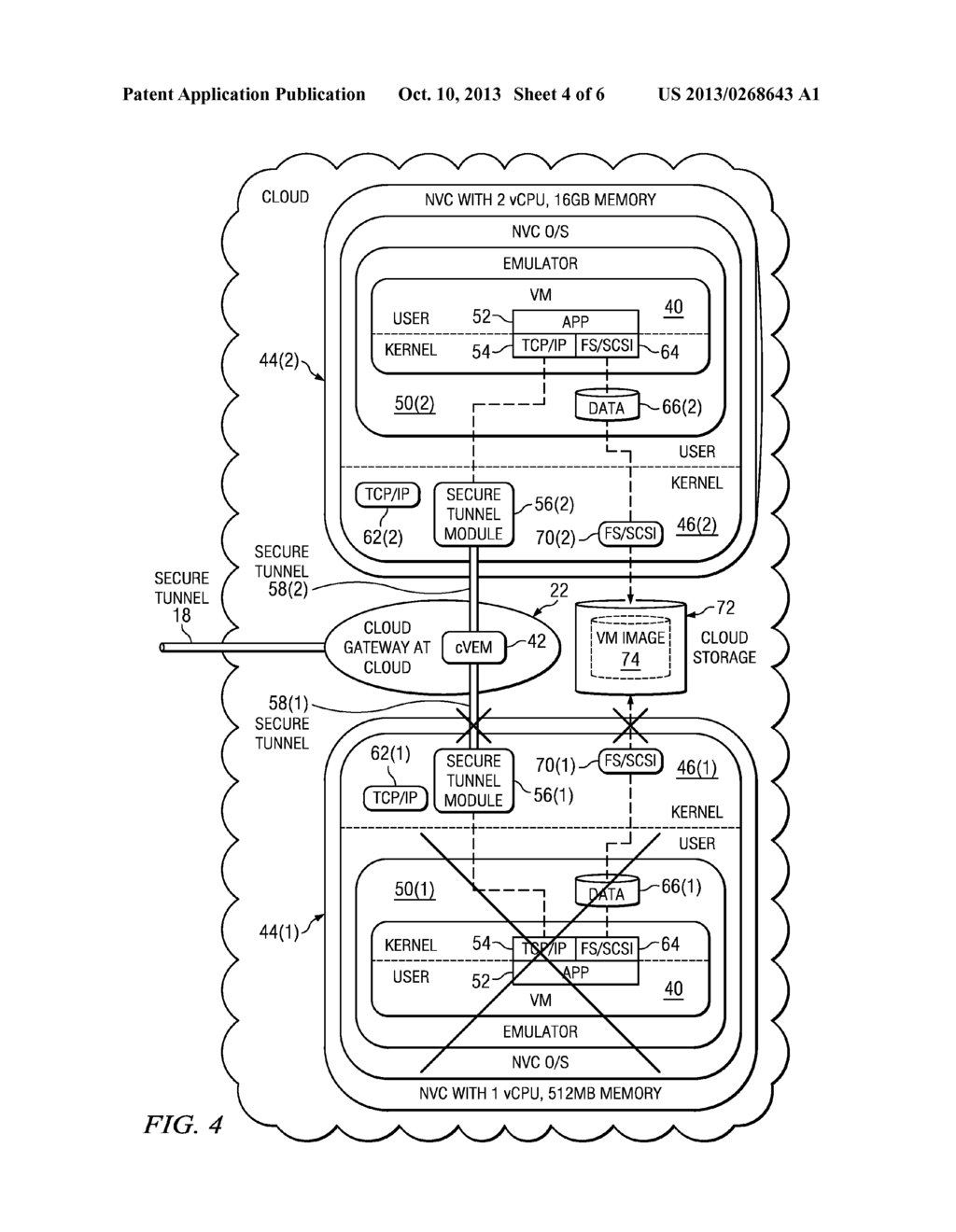 SYSTEM AND METHOD FOR MIGRATING APPLICATION VIRTUAL MACHINES IN A NETWORK     ENVIRONMENT - diagram, schematic, and image 05