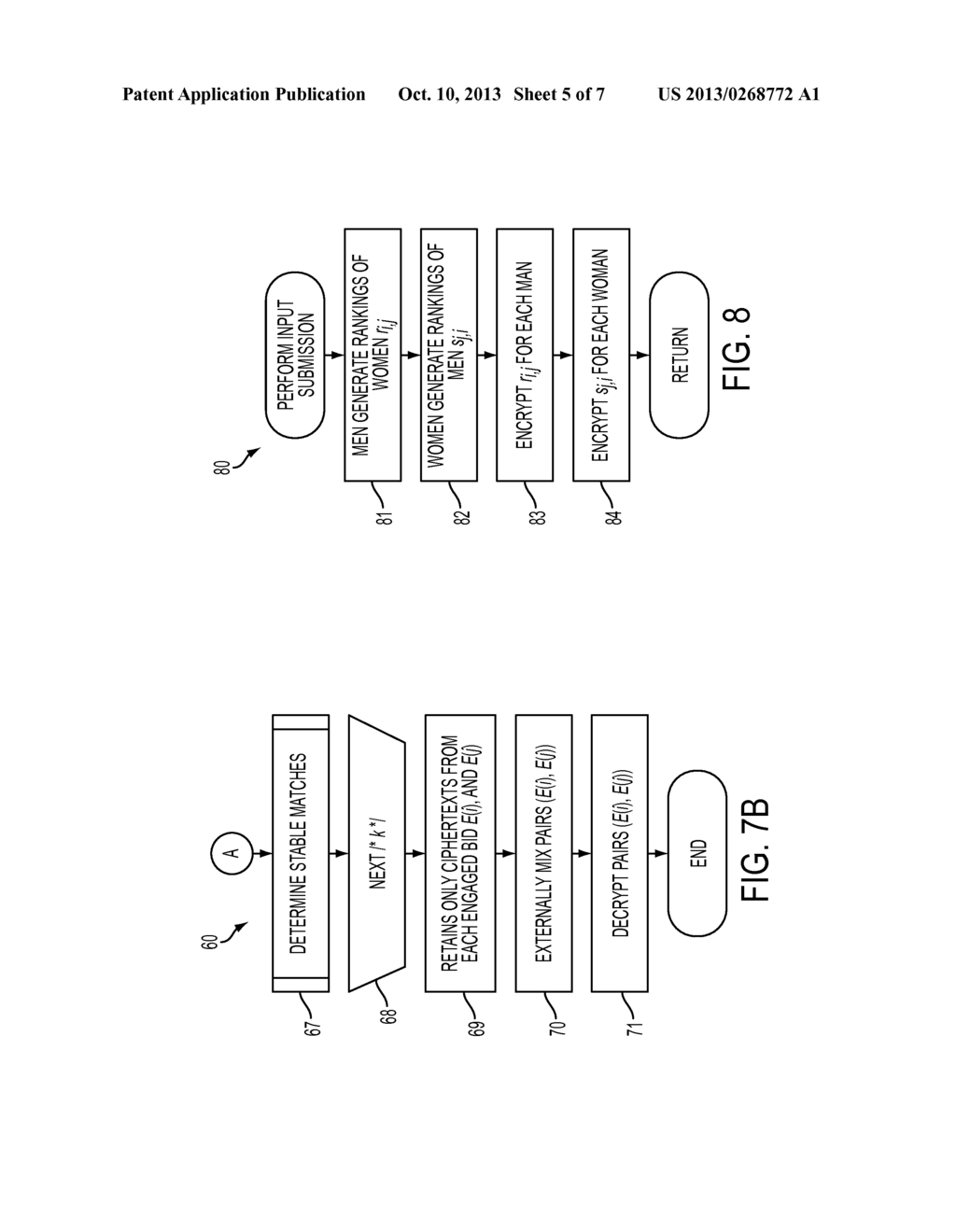 Computer-Implemented System And Method For Providing Private Stable     Matchings Through A Re-encryption Mix Network - diagram, schematic, and image 06