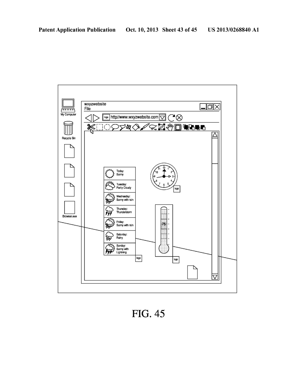 UNIVERSAL CONTENT REFERENCING, PACKAGING, DISTRIBUTION SYSTEM, AND A TOOL     FOR CUSTOMIZING WEB CONTENT - diagram, schematic, and image 44