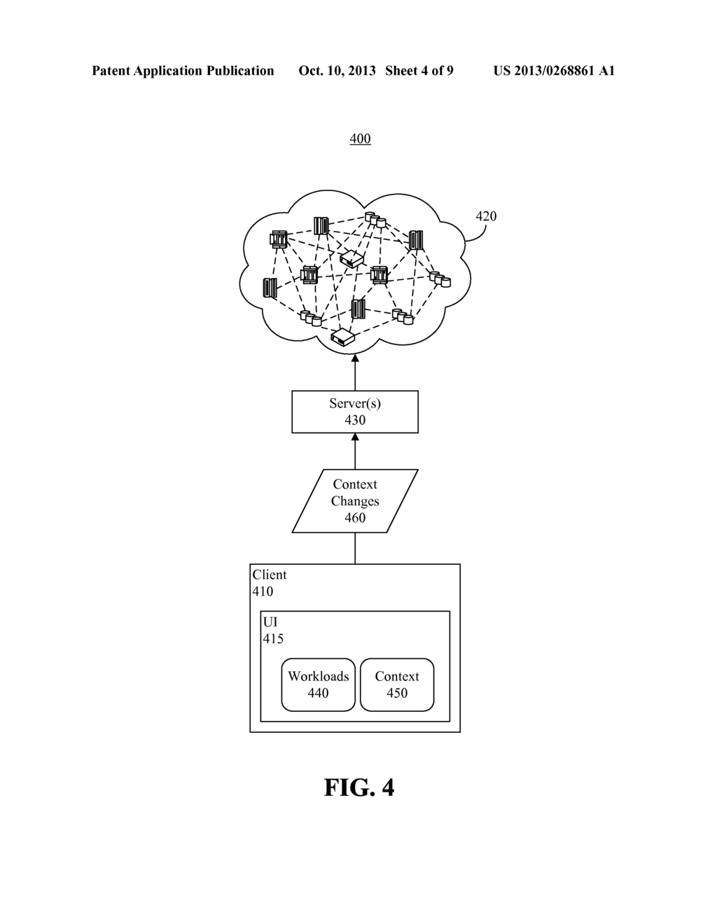 DYNAMIC ALLOCATION OF A WORKLOAD ACROSS A PLURALITY OF CLOUDS - diagram, schematic, and image 05