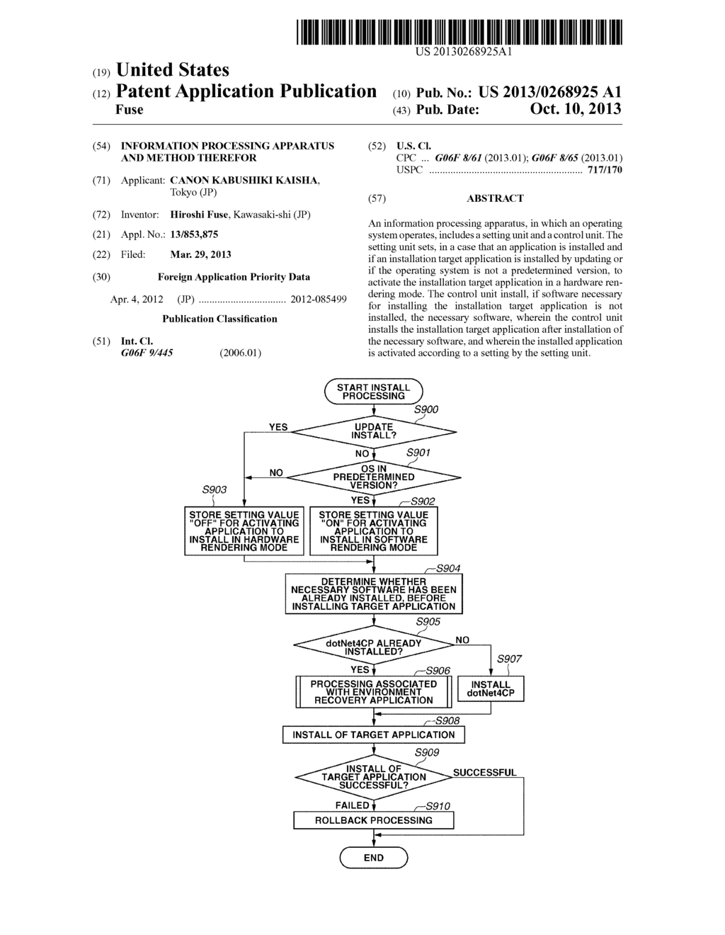 INFORMATION PROCESSING APPARATUS AND METHOD THEREFOR - diagram, schematic, and image 01