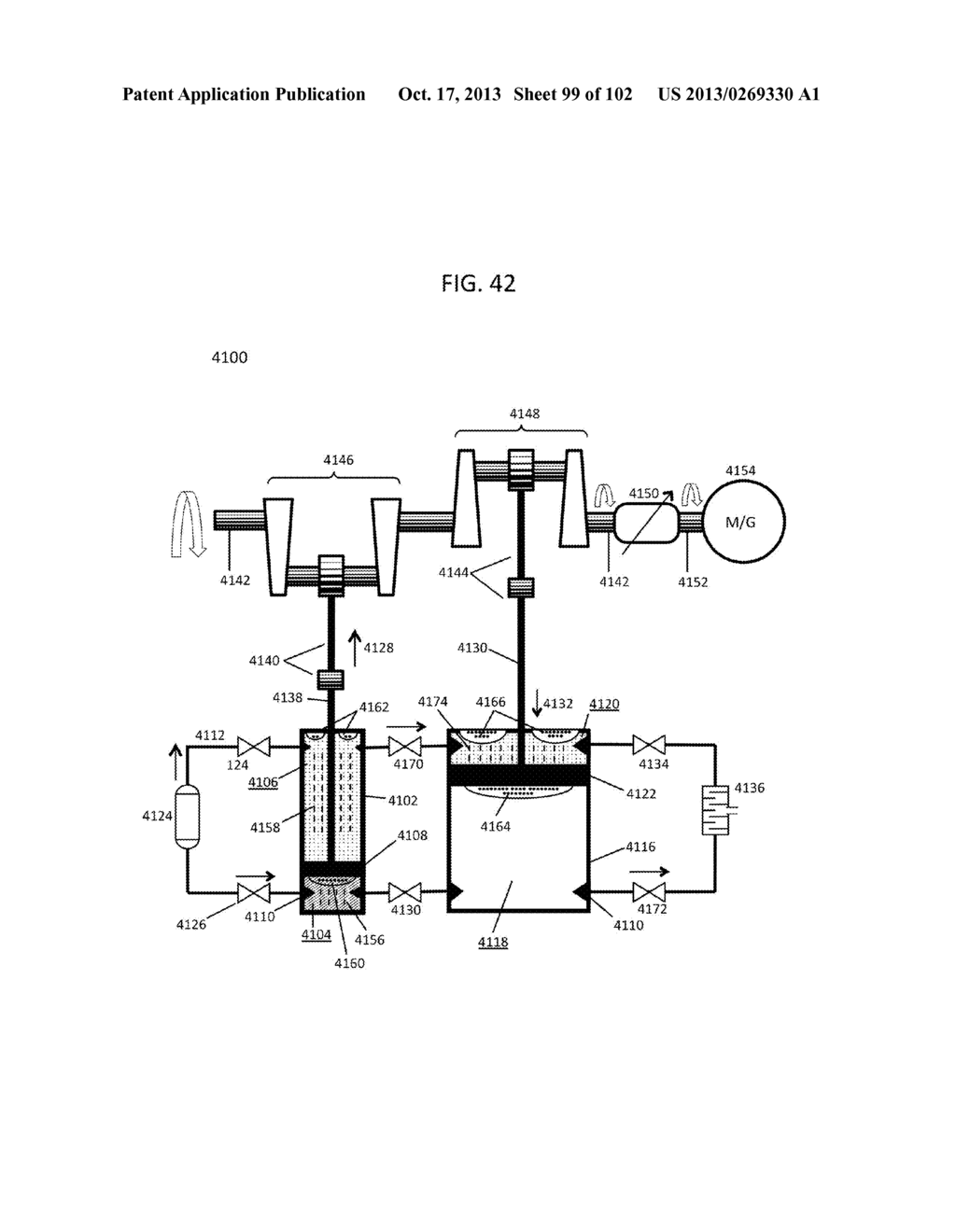 SYSTEMS AND METHODS FOR ENERGY STORAGE AND RECOVERY USING GAS EXPANSION     AND COMPRESSION - diagram, schematic, and image 100