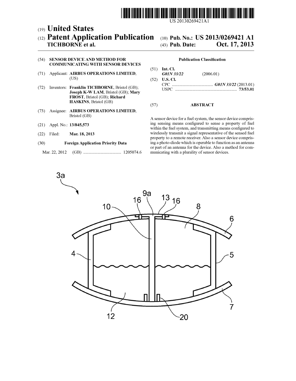 SENSOR DEVICE AND METHOD FOR COMMUNICATING WITH SENSOR DEVICES - diagram, schematic, and image 01