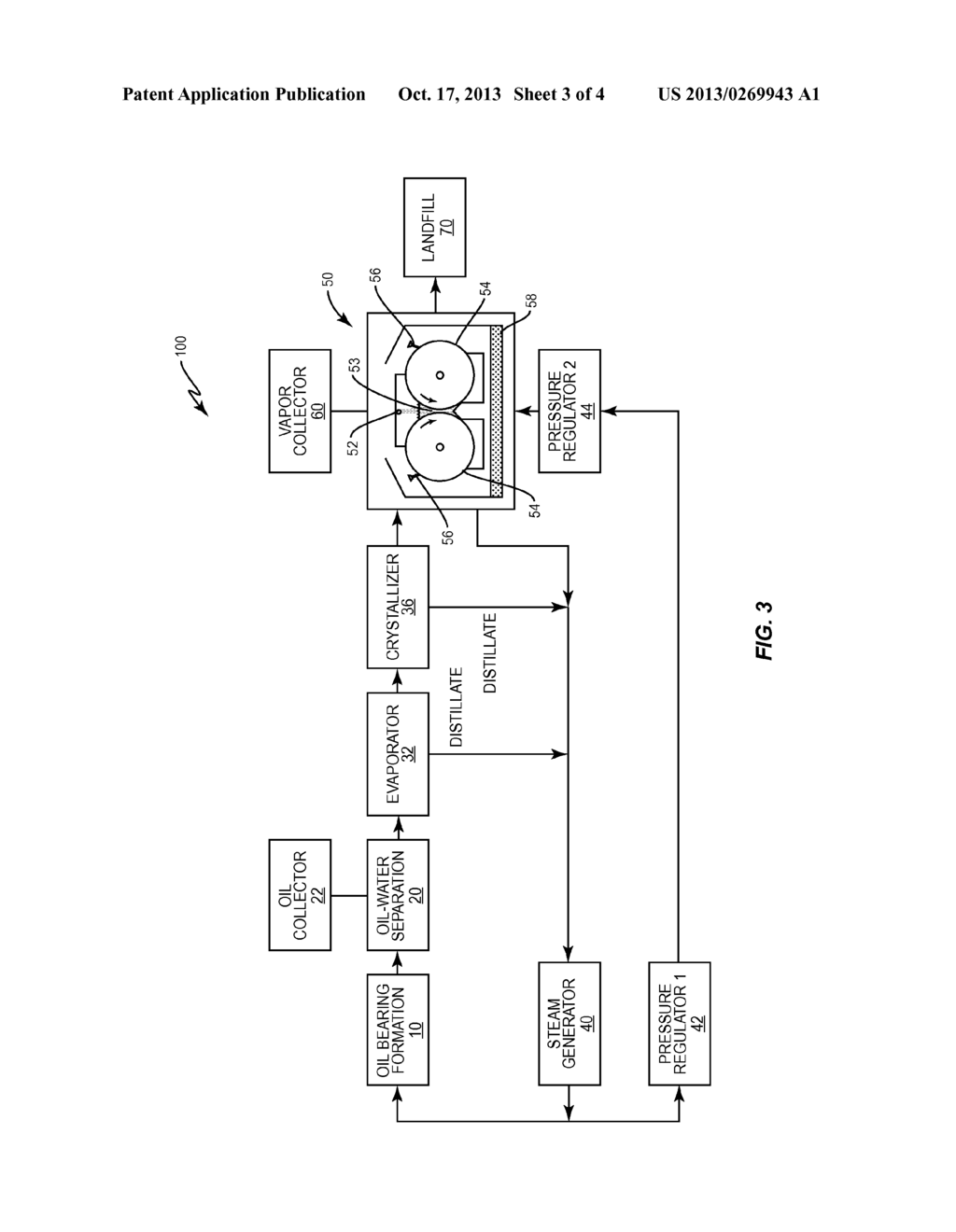 Method of Recovering Oil and Producing Produced Water That is Concentrated     and Dried by a Double Drum Dryer - diagram, schematic, and image 04