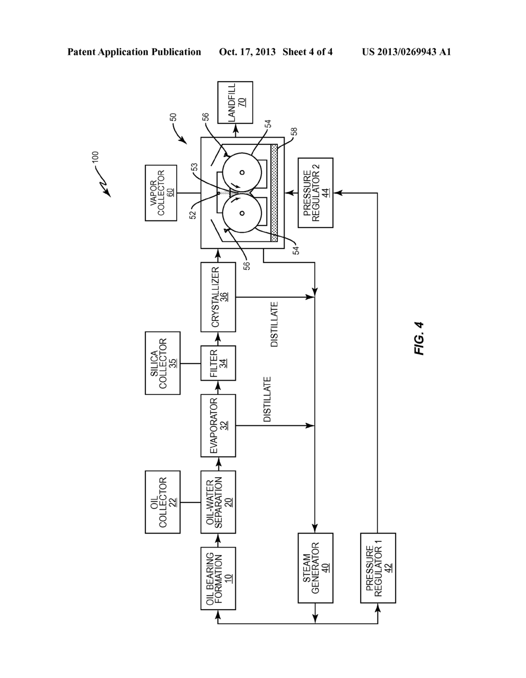 Method of Recovering Oil and Producing Produced Water That is Concentrated     and Dried by a Double Drum Dryer - diagram, schematic, and image 05