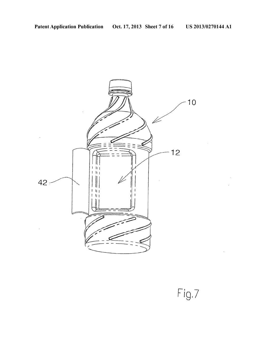 Beverage bottle with resealable storage compartment - diagram, schematic, and image 08