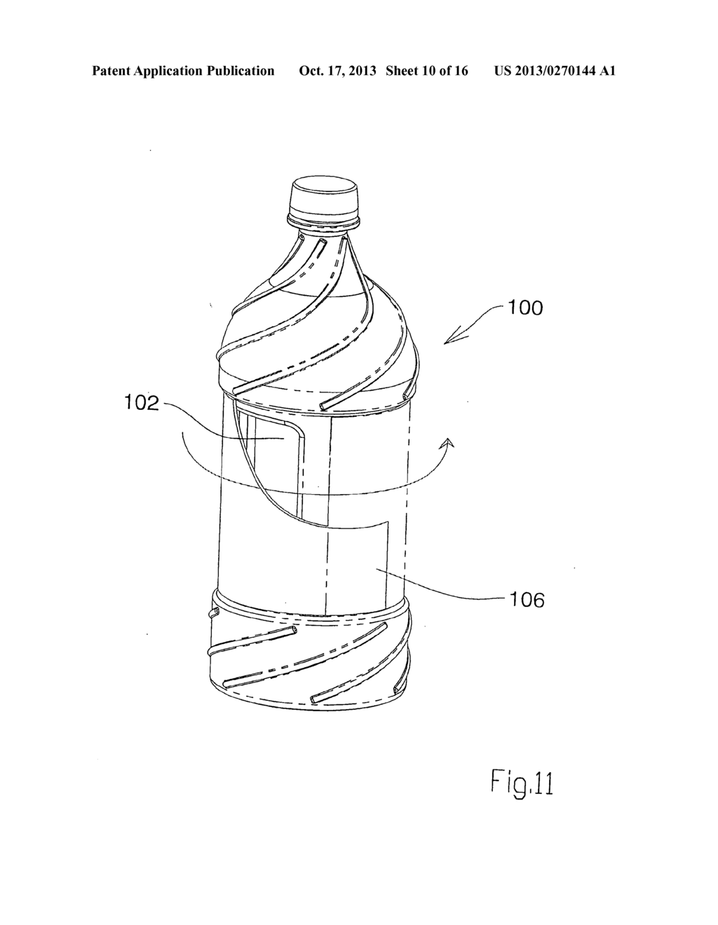 Beverage bottle with resealable storage compartment - diagram, schematic, and image 11