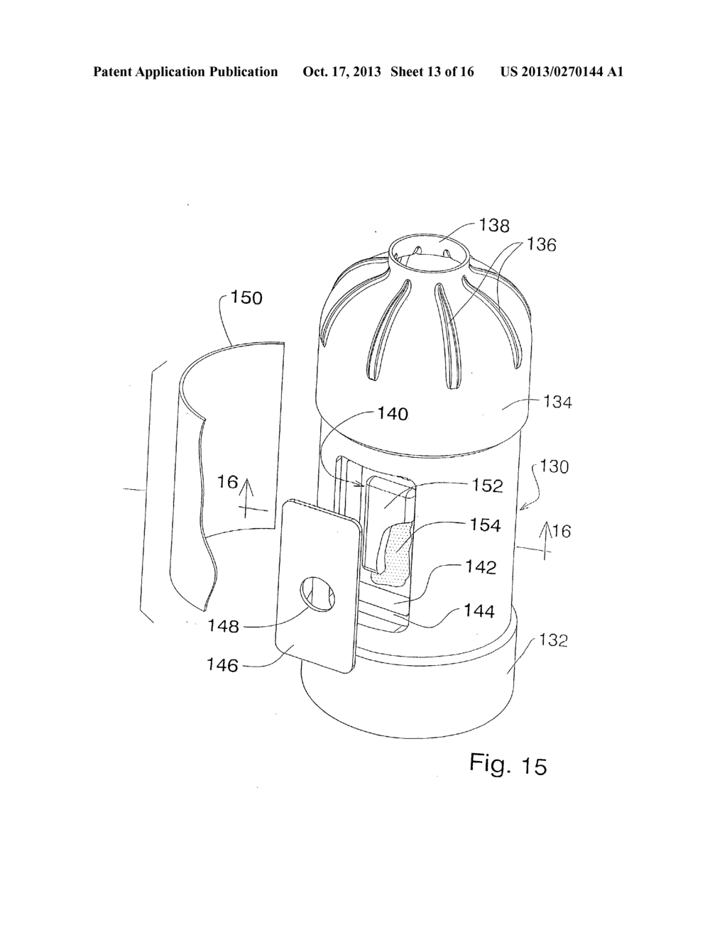 Beverage bottle with resealable storage compartment - diagram, schematic, and image 14