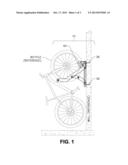 Retractable Vertical Mount Bicycle Storage Rack diagram and image