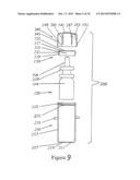 Child resistant container with inverting cap bottom lift for vertical     nozzle push container diagram and image