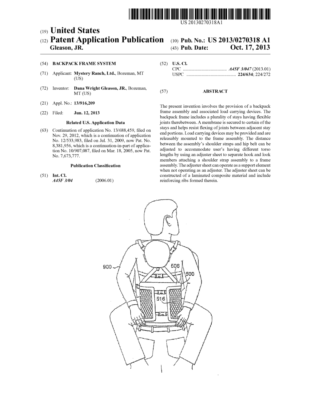 BACKPACK FRAME SYSTEM - diagram, schematic, and image 01