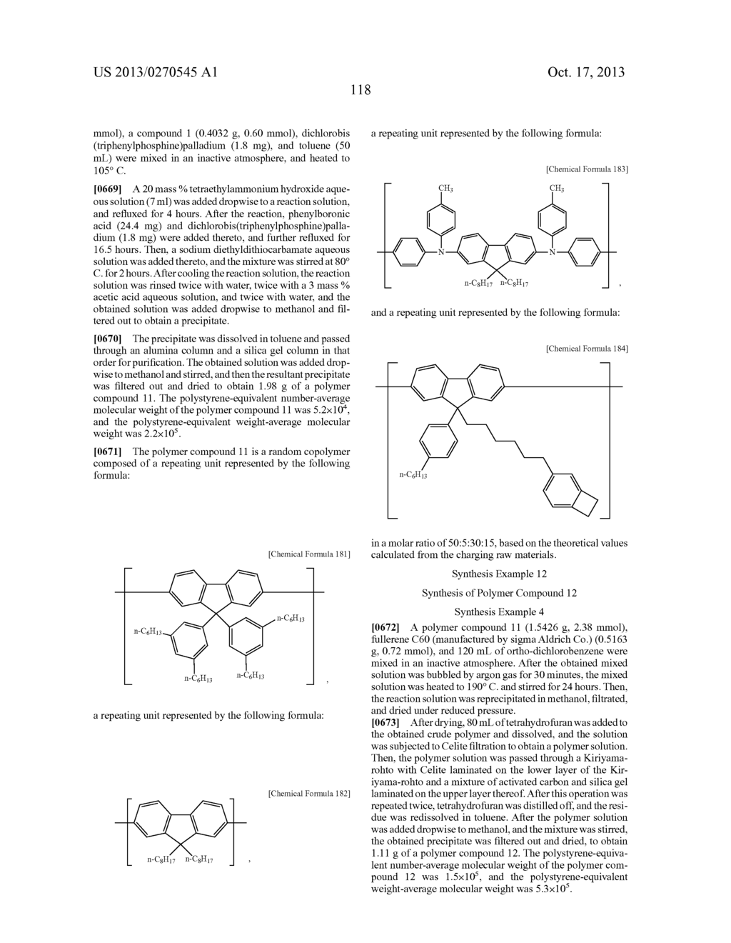 POLYMER COMPOUND HAVING CARBON CLUSTER STRUCTURE AND ORGANIC DEVICE USING     SAME - diagram, schematic, and image 124