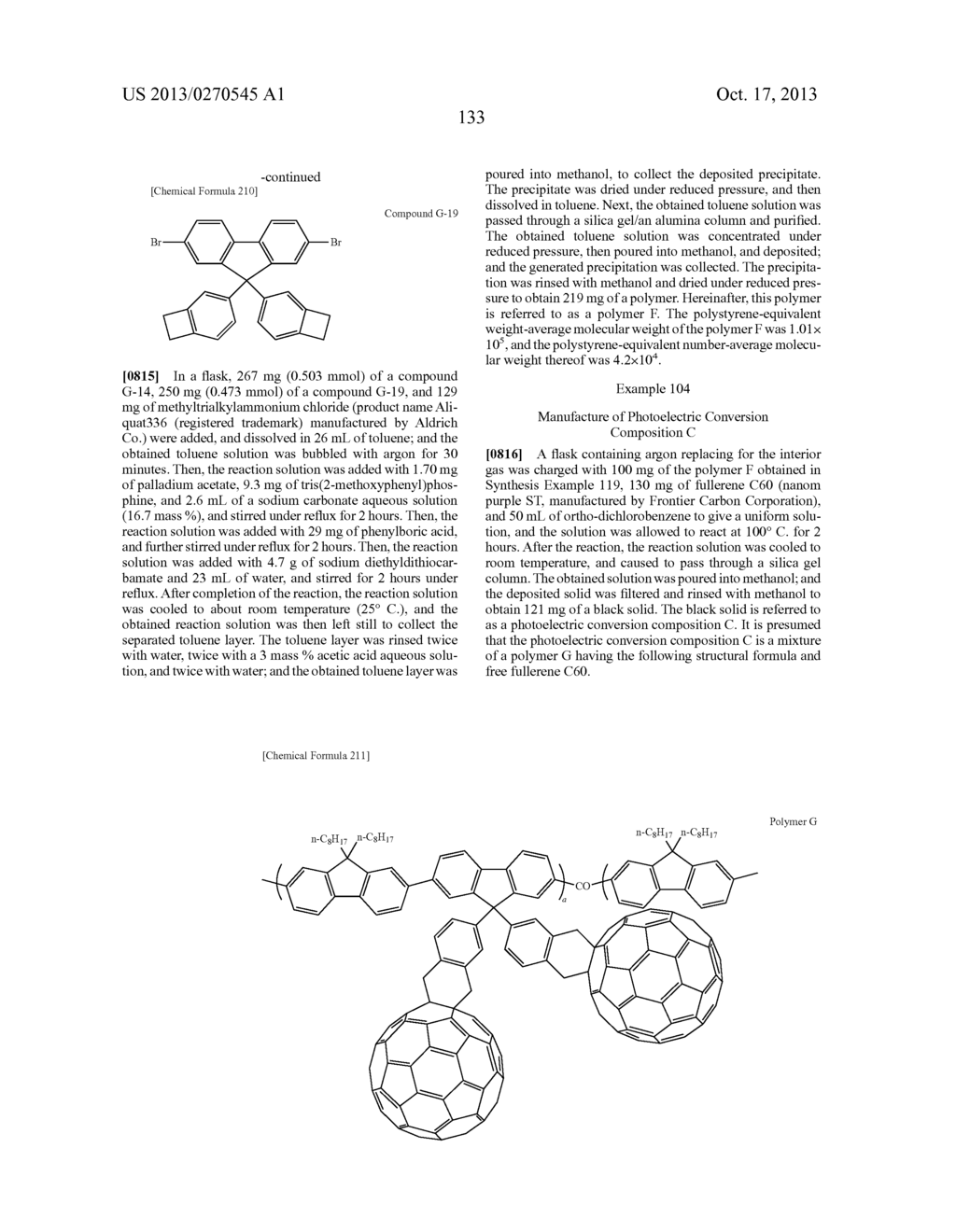 POLYMER COMPOUND HAVING CARBON CLUSTER STRUCTURE AND ORGANIC DEVICE USING     SAME - diagram, schematic, and image 139