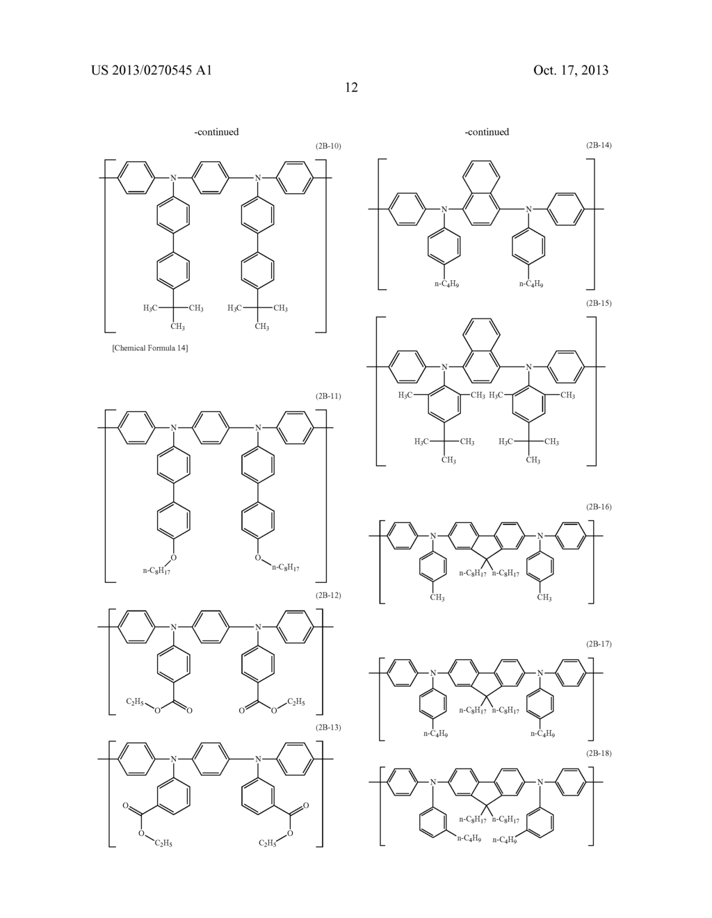 POLYMER COMPOUND HAVING CARBON CLUSTER STRUCTURE AND ORGANIC DEVICE USING     SAME - diagram, schematic, and image 18