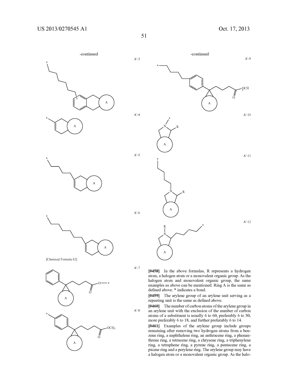 POLYMER COMPOUND HAVING CARBON CLUSTER STRUCTURE AND ORGANIC DEVICE USING     SAME - diagram, schematic, and image 57