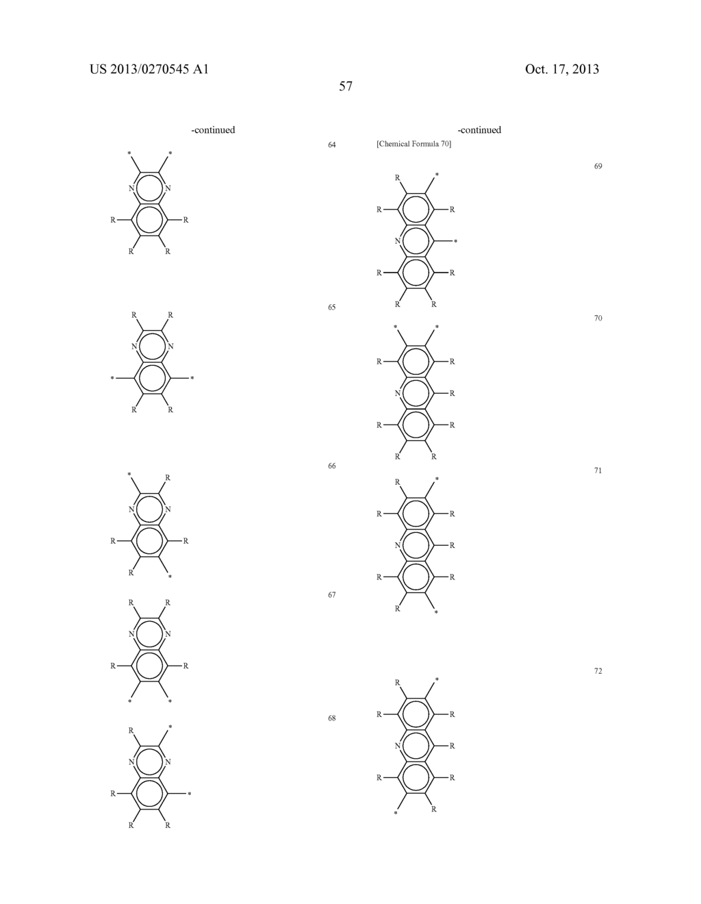 POLYMER COMPOUND HAVING CARBON CLUSTER STRUCTURE AND ORGANIC DEVICE USING     SAME - diagram, schematic, and image 63