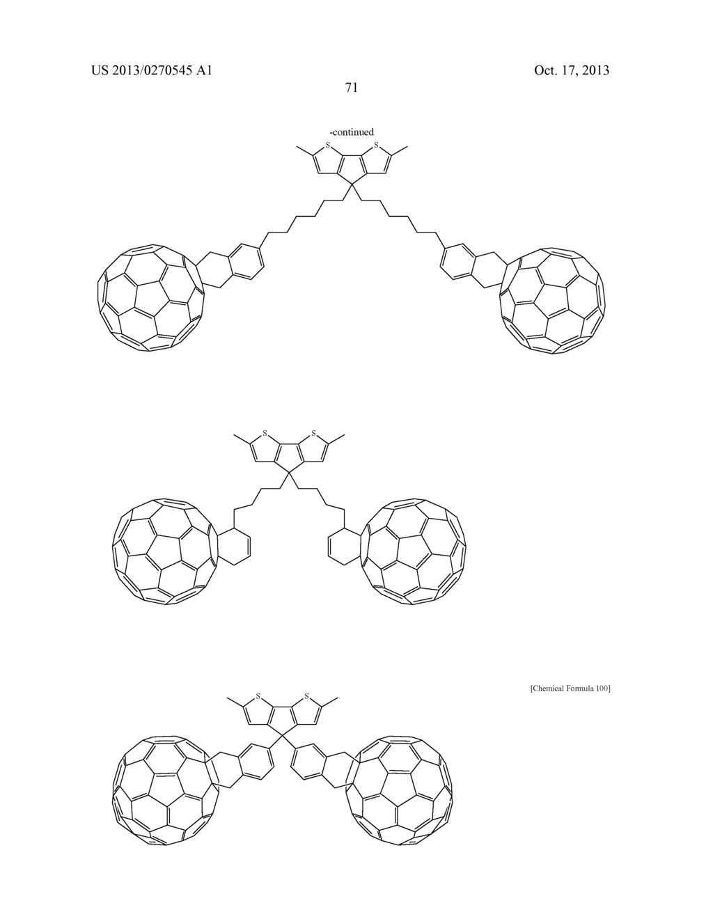 POLYMER COMPOUND HAVING CARBON CLUSTER STRUCTURE AND ORGANIC DEVICE USING     SAME - diagram, schematic, and image 77