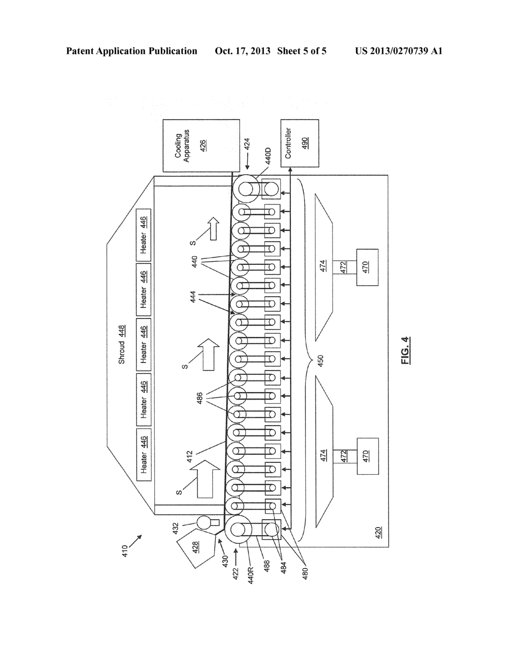 METHOD AND APPARATUS FOR CONTROLLED SHRINKING OF PLASTIC SHEET MATERIAL - diagram, schematic, and image 06