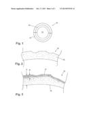 GOLF BALL WITH SINGLE THERMOPLASTIC COVER LAYER OF HETEROGENEOUS     COMPOSITION diagram and image